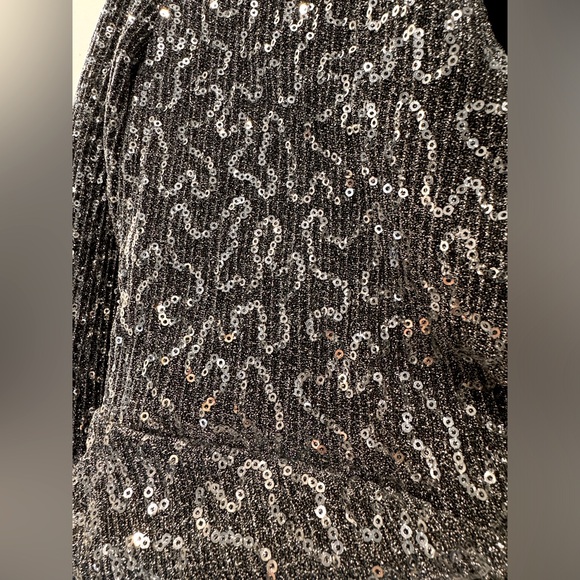 Zara Sequin Vneck Crop Top - Picture 5 of 6